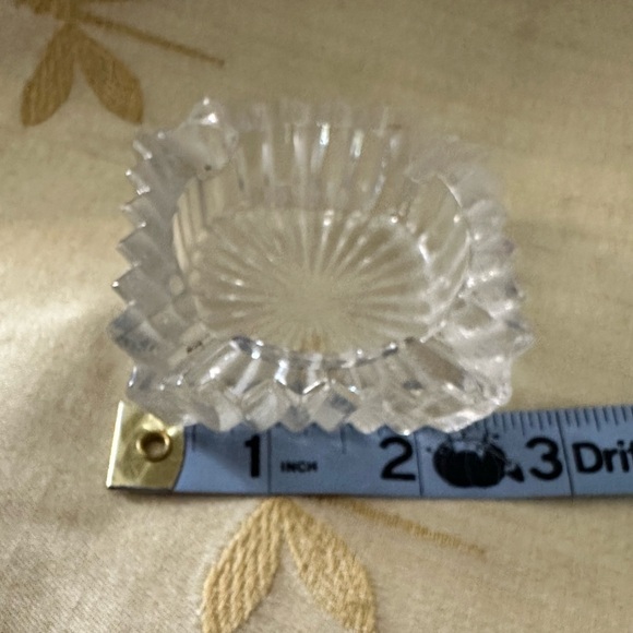 Vintage Crystal / Cut Glass Mini Personal / Individual Square Ashtray. - Picture 5 of 6